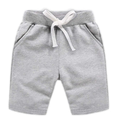 Ding Dong Baby Toddler Kid Boy Summer Solid Cotton Shorts（Grey4T）