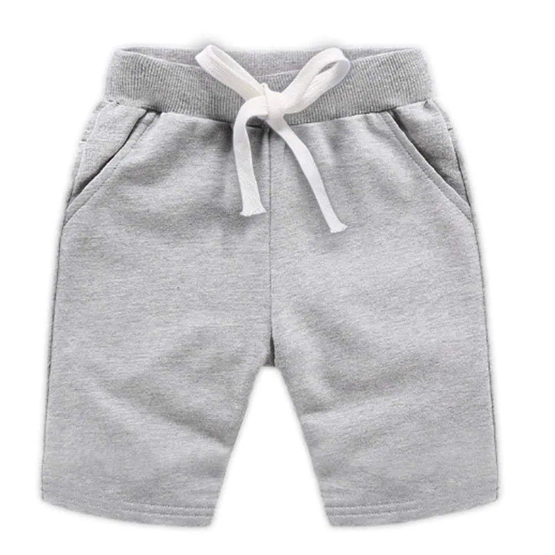 Ding Dong Baby Toddler Kid Boy Summer Solid Cotton Shorts（Grey4T）