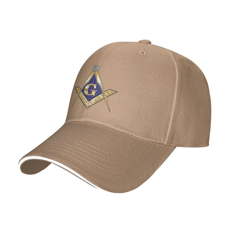 Masonic Baseball Hats for Men Women Natural Trucker Hat Sun Hats Fishing Hat Dad Hat Baseball Caps