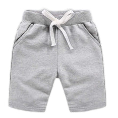 Ding Dong Baby Toddler Kid Boy Summer Solid Cotton Shorts（Grey4T）